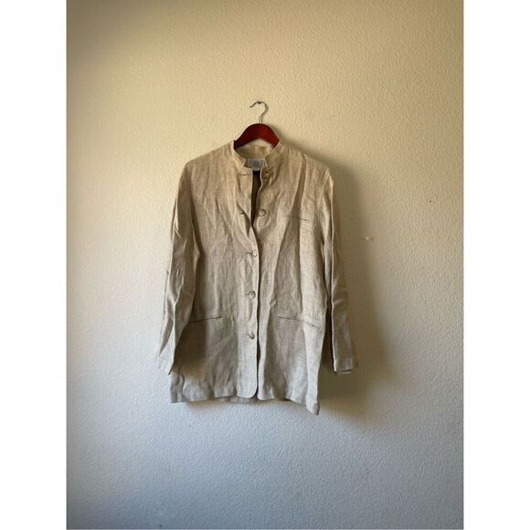 Vintage 100% linen lightweight jacket size 10 - Picture 1 of 5